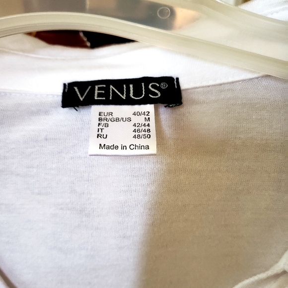 VENUS White V neck Collared Bodysuit Onesie - Picture 3 of 5